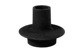 Heima candlestick one candle holder cast iron black frontview
